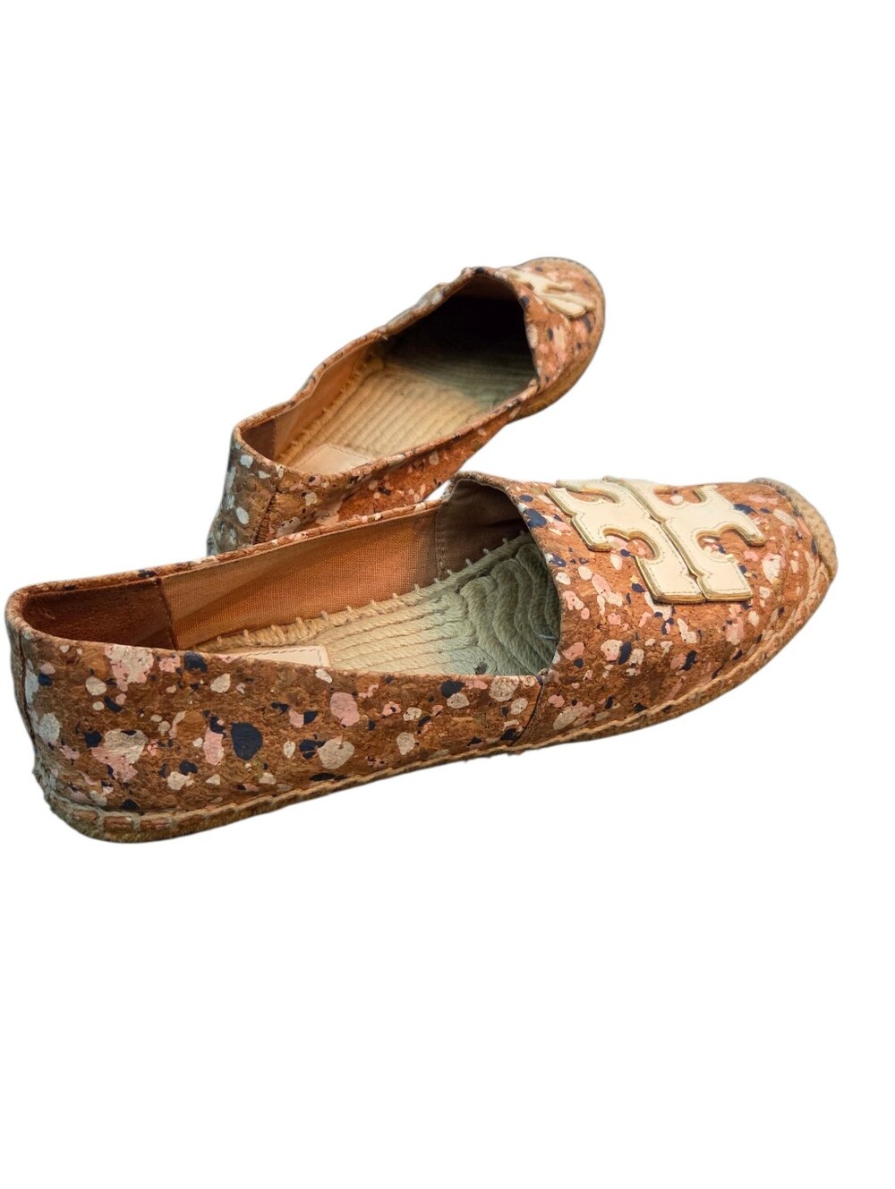 Tory Burch Ines Espadrille Confetti Cork Size 7.5 - Picture 3 of 5